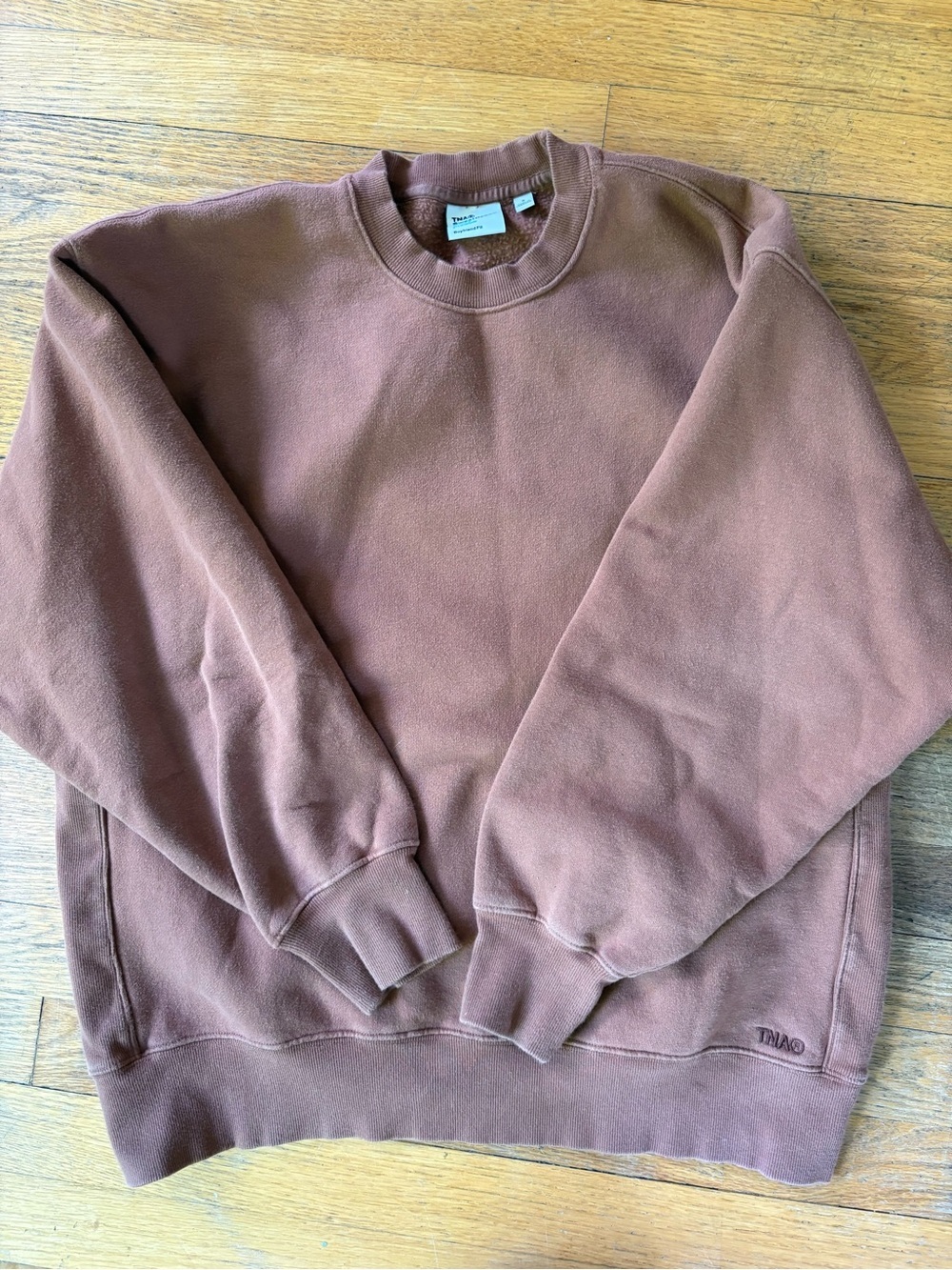 TNA Cozy Fleece Crewneck Sweatshirt - Brown - Picture 3 of 9
